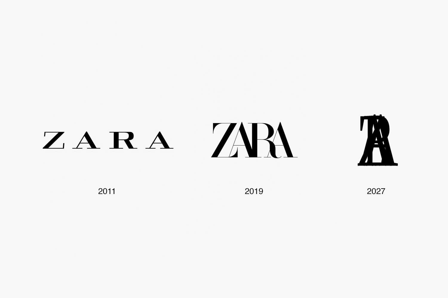 知名服装品牌zara升级logo设计风格不走寻常路