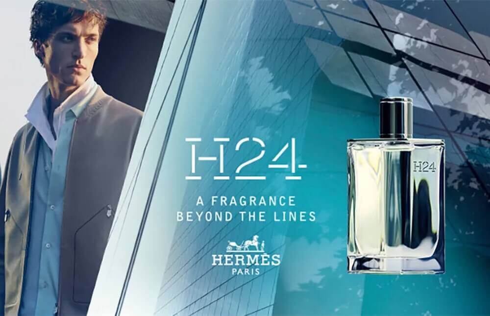 爱马仕男士香水奢侈品品牌h24更新logo设计看起来就很贵