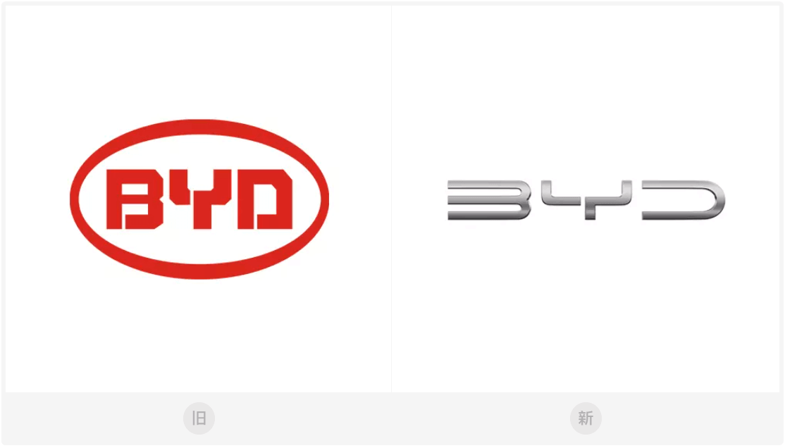 比亚迪更换新车标新款logo标志设计有什么变化